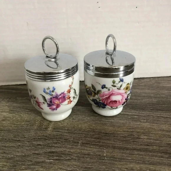 Vtg Royal Worcester Egg Coddlers - Picture 3 of 12